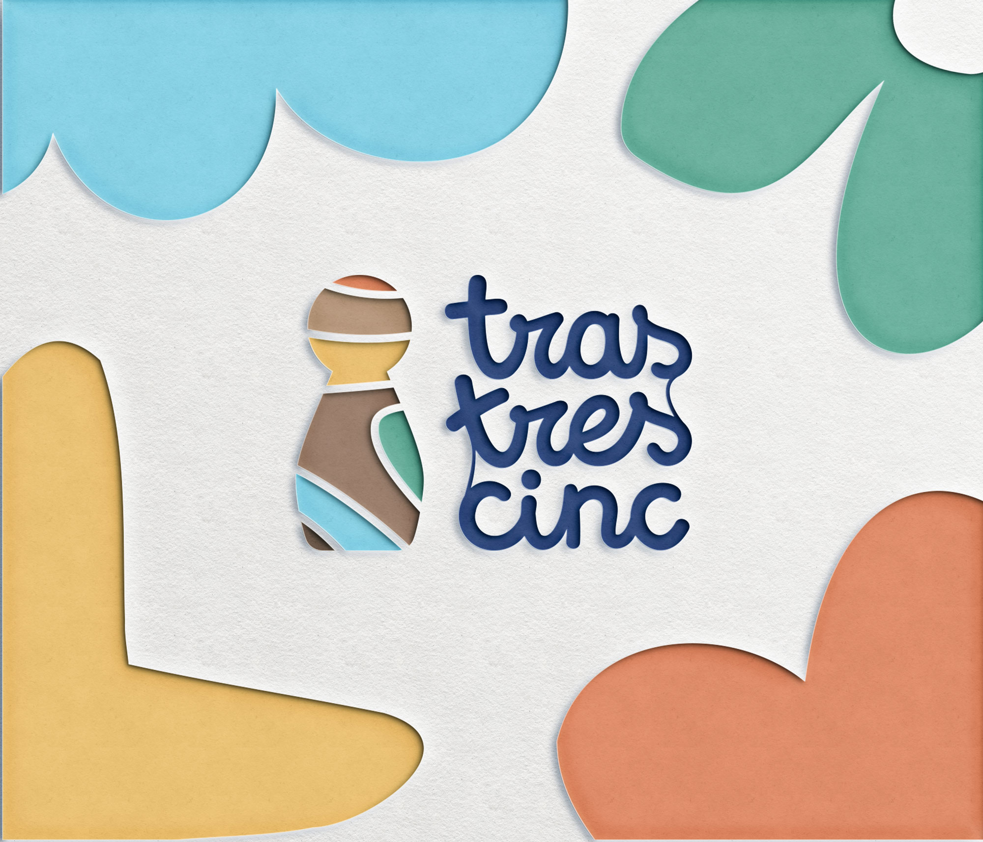 Trastrescinc logo cardboard cutout.
